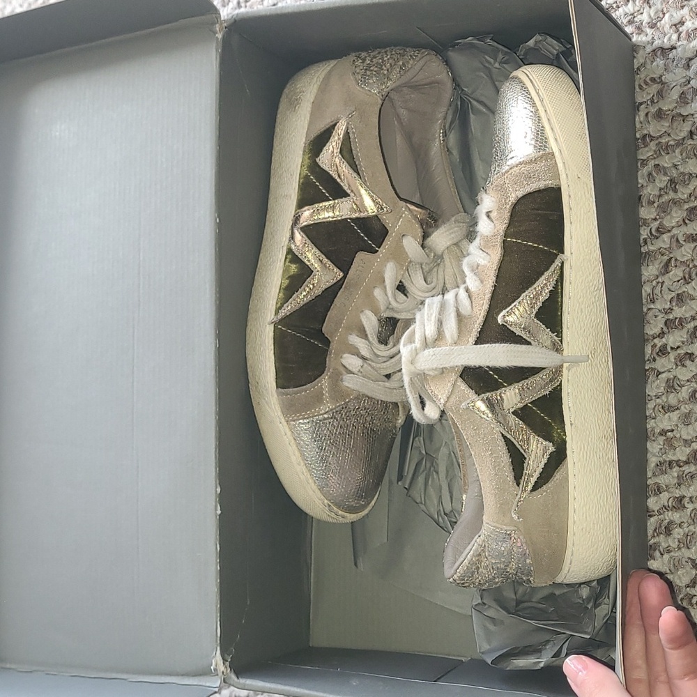 All Saints Velvet Sneakers